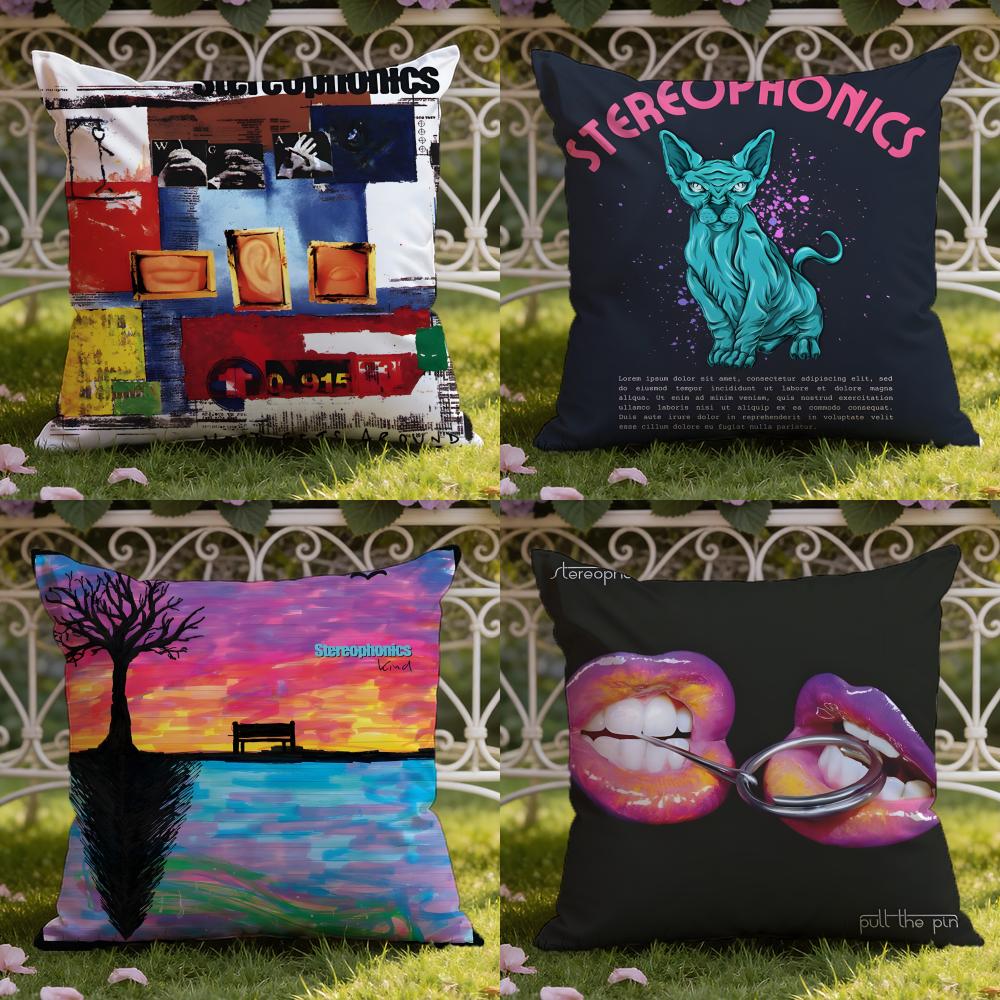 S-Stereophonics Band Cushion Cover Home & Car Dual-Scene Pillow Cover: Reversible for Premium Comfort