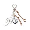 Heart Shape Bow Tie Keychain Pendant Lightweight Bag Charm Suitcase Backpack Wallet Keyring Fashion Accessory