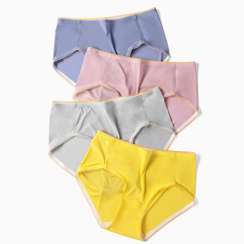 

Нижнее белье для женщин Ультратонкие дышащие быстросохнущие трусы Не оставляющие следов трусики Антибактериальные удобные треугольные брюки Женские трусы со средней талией