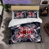 Set Lenzuola AC Milan Modello 3 Pezzi Morbida Copripiumino in Microfibra con Federe per Camera da Letto
