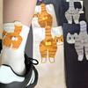 1/2/3 Paare Cartoon Niedlich 3D Katzenpopo Mittelschaftsocken Baumwolle Weiche Socken Lustige Katzen-Ei Boden socken für Damen Mädchen Paar Geschenke