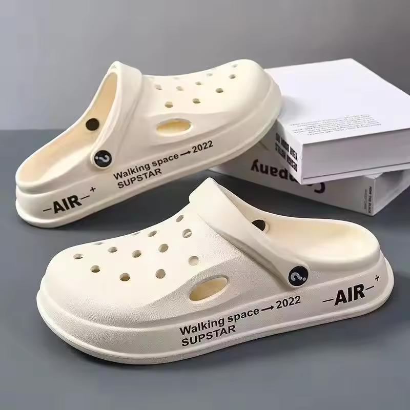 

Женские тапочки Hole Shoes Girl Beach Shoes Eva Light Sandals Домашние тапочки Outdoor Summer Wading Sneakers Non-Slip Shoes 46-47 белый