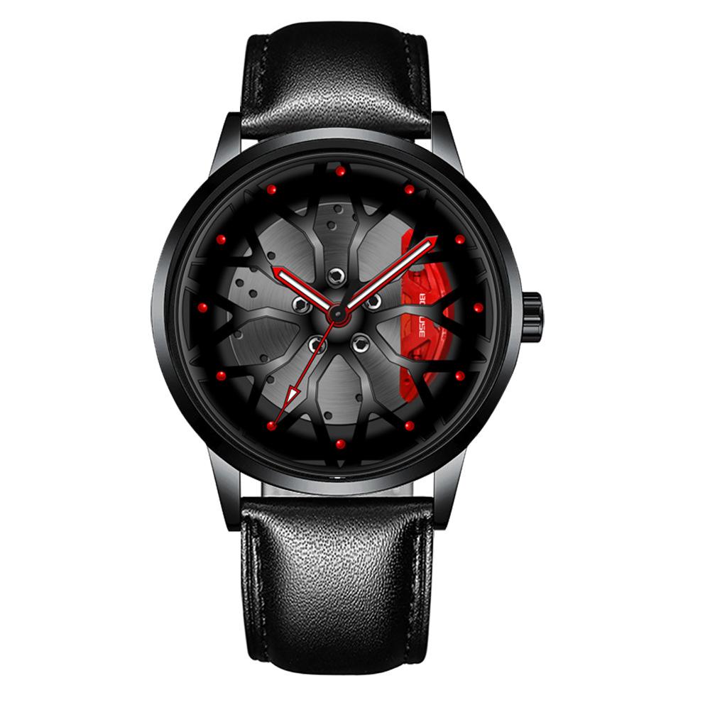 Boruse Fashion Trend Wheel Caliper Men S Watch High-End Waterproof Luminous Electronic Student Quartz Watch