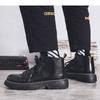 Martin Boots Men's Autumn Breathable Mid-help British Style Boots Men's Trendy Short Boots Versatile High-top Tooling Leather Shoes Men's Boots