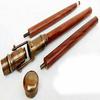 Brass Telescope Handmade Hardwood Walking Stick 3 Piece Steampunk Larping Renaissance Medieval Cosplay Reenactment