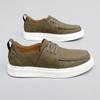 Fashion High Quality Men Business Casual Leather Shoes Fashion Brand Antiskid Comfy Thick Soled Lace-Up Vulcanized Shoes Walking Shoes