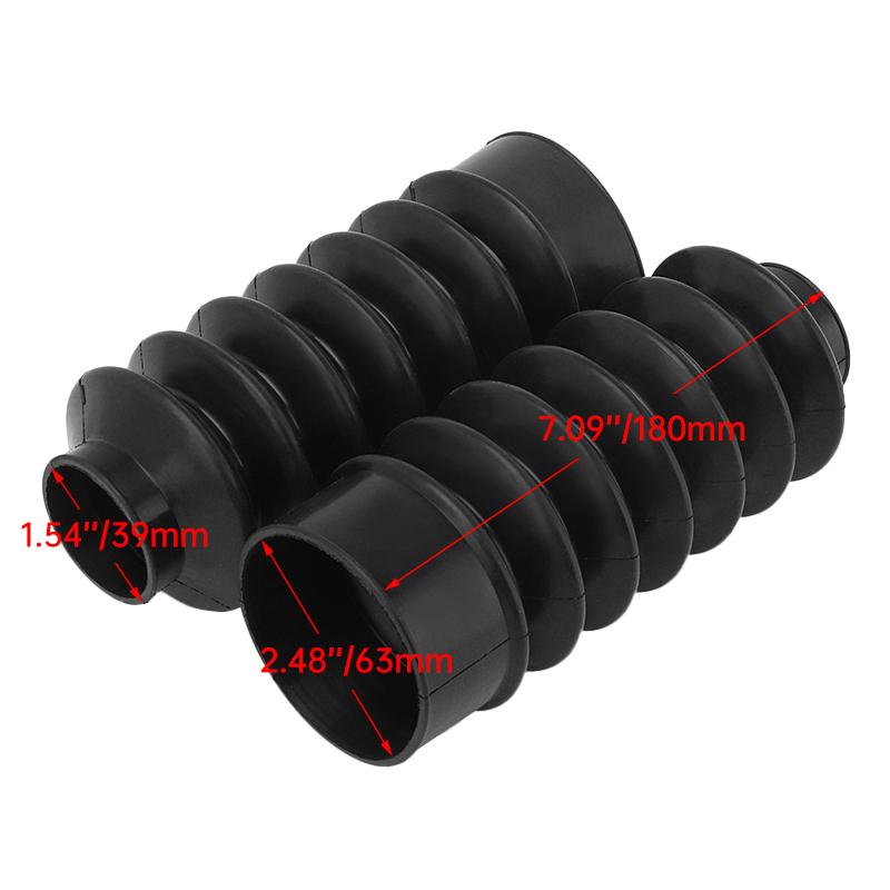 39mm Motorcycle Black Tube Hole Front Fork Guard Cover Protector Rubber Gaiter Shock Boots For Harley Dyna FXD Sportster XL