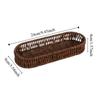 Oval Shape Tableware Storage Basket Retro Desk Shelf Baskets Faux Wicker Tray  Dining Room