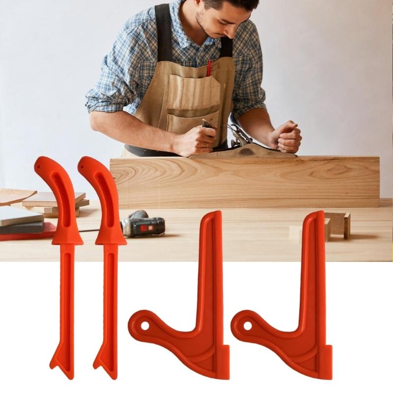 4pcs Plastic Safety Push Stick Set for Tablesaw and Carpentry Router Table Protective Hand Tools In Ergonomic Design