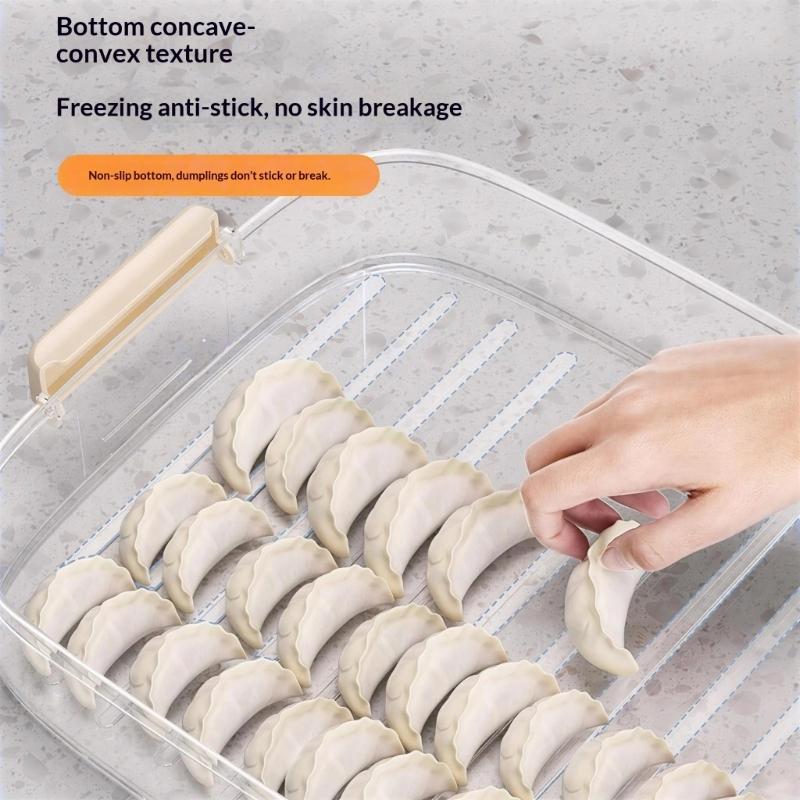 Dumpling Organizers Box Featuring Stackable Designs and Easy Cleaning PP Materials for Kitchen Refrigerator Storage