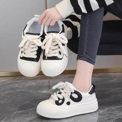 Women's Shoes Heightened Easy Wear Shoes New Autumn and Winter Black and White D'Lites Spring Platform Sports Board Shoes for Women