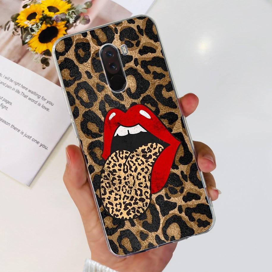 Para Xiaomi Pocophone F1 Funda Poco F1 Moda Flor Cubierta Silicona Suave Delgada Funda de Teléfono Para xiaomi Pocophone F1 Global F 1 Funda