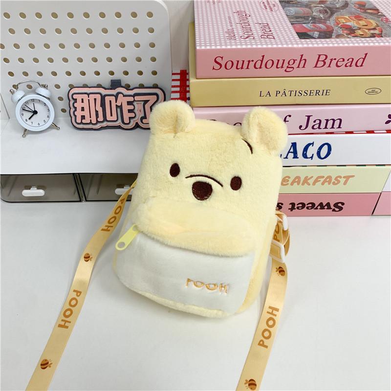 Stitch Judy Hopps Nick Wilde Plush Phone Bag With Zipper Closure For Daily Use