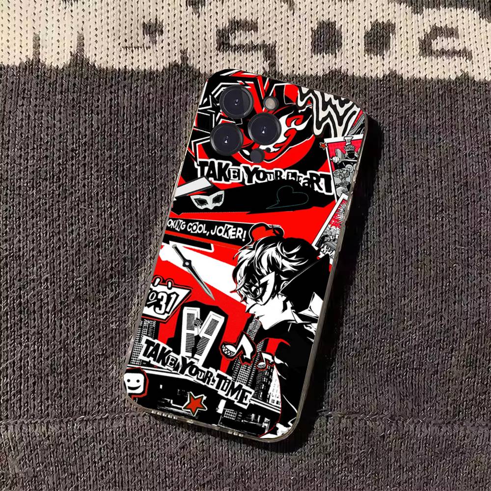 

Game P-Persona 5 Phone Cases For iPhone 17 16 15 14 13 12 11 Pro Max Plus Luxury Camera Protection Plastic iPhone15pro
