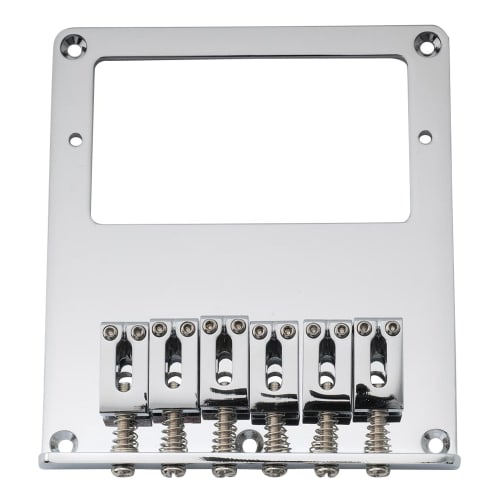 Musiclily Pro 10.8mm Humbucker Telecaster Bridge with Zinc Alloy 6-Way Saddles for TL-Type Electric Guitars, Chrome