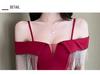 Japanese Style One-Shoulder Spaghetti Strap Dress for Nightclub and Spa