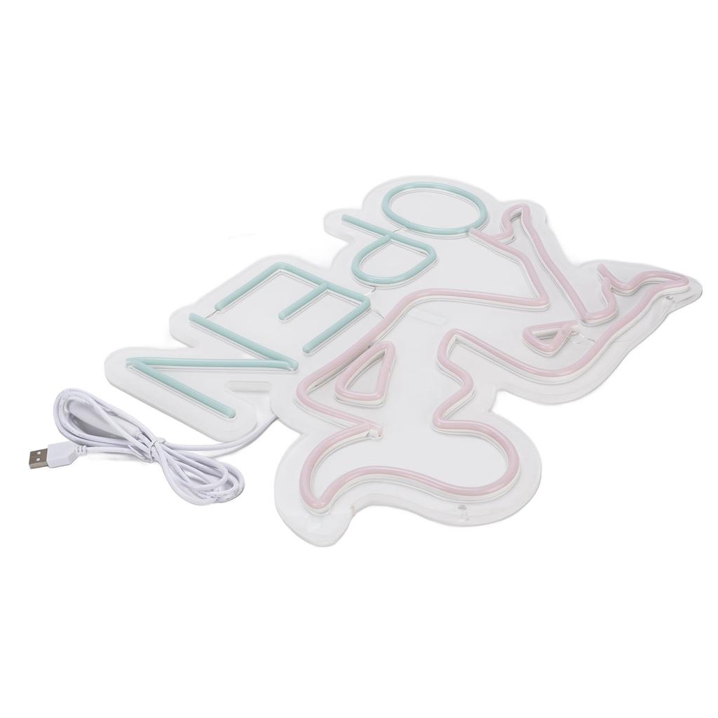 Wall LED Neon Sign USB Powered Acrylic Light Board for Store Club Bar Party Pinkish Woman Blue Open