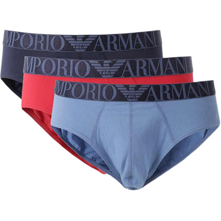 Emporio Armani Эластичные трусы с эластичным поясом 3 шт. Мужское нижнее белье 111734-4R726-05837 S