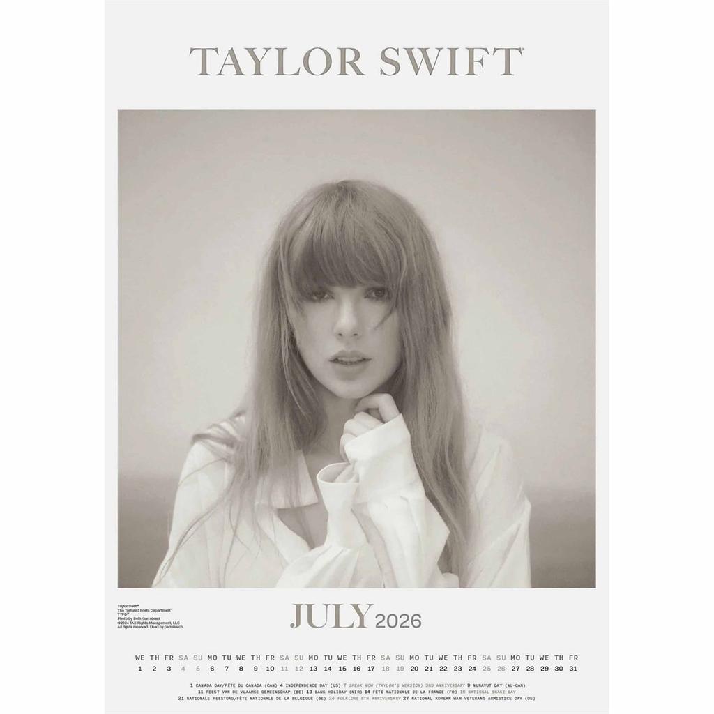 Taylor Swift 2026 A3 Wall Calendar
