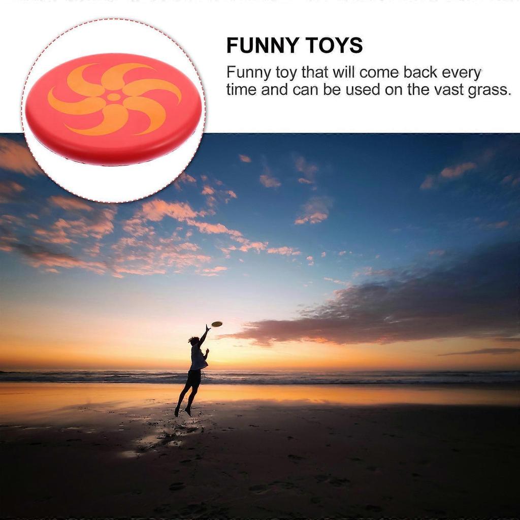 Educational Flying Disc Safe Flying Disc Toy for Kids Playing 1Pcs Red