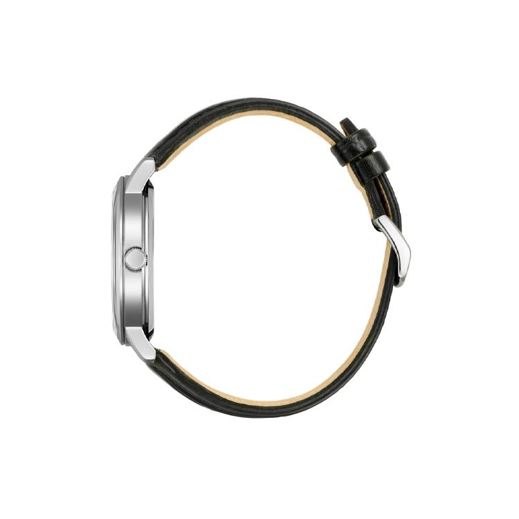Citizen Eco Drive Light Powered Quartz Movement Cow Leather Strap Watch Unisex White Dial BM7461-18A