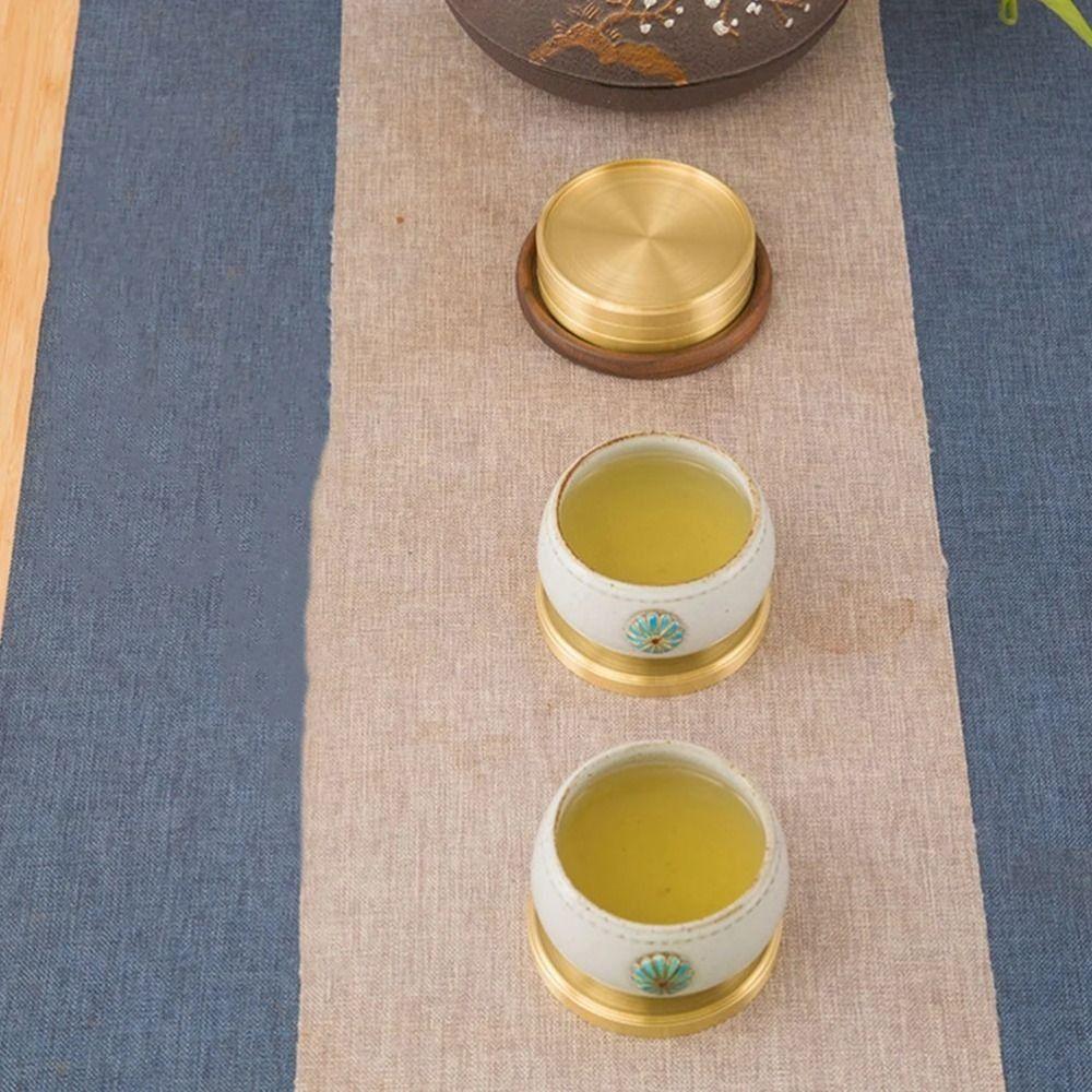 Metal Brass Coaster Heat Resistant Cup Tray Tables Centerpieces Decorations Cup Mats Coffee Tables