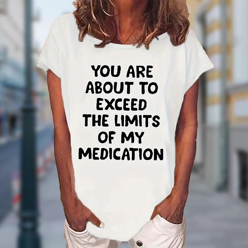 Women Summer T Shirt  Print Personalized Trend Short Sleeve Tees Casual   Printed  Tops