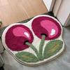 Korean Style Door Mat Bathroom Water-absorbing Floor Mat Entrance Bathroom Anti-slip Pad Bedroom Foot Cherry Carpet Quick-dry