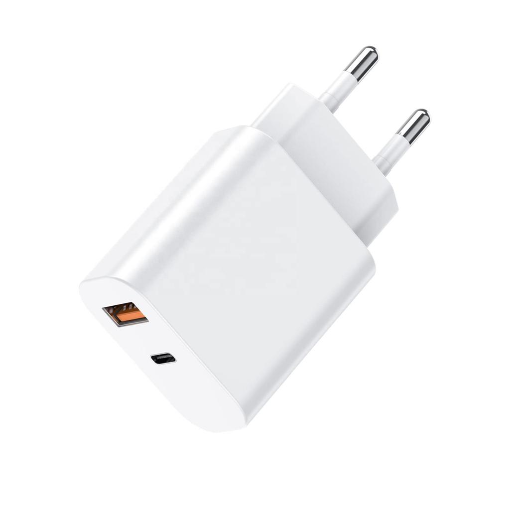 30W PD Fast Charger Dual Port USB C Wall Charger Quick Charge Power Adapter for Smart Phones Tablets Earbuds