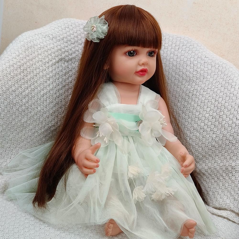 55cm Baby Silicone Reborn Doll For Girls 55cm Cute Bb Newborn Realistic Soft Mold Doll Kits Princess Cute Gift Toys for Kid
