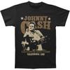 T-shirt da uomo Johnny Cash San Quentin Stars Slim Fit Media Nera