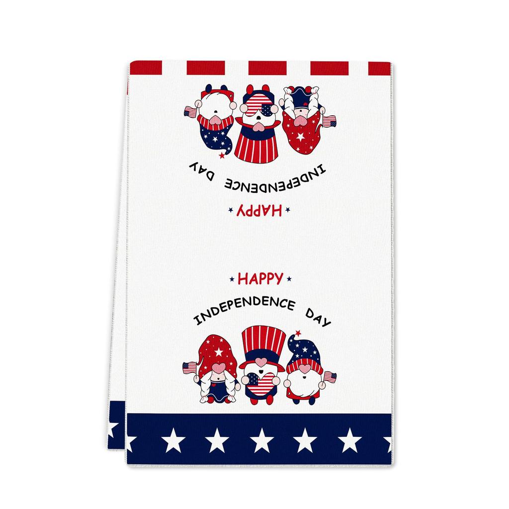 Cross-border microfiber Independence Day 3D printed towel kitchen suction towel face towel