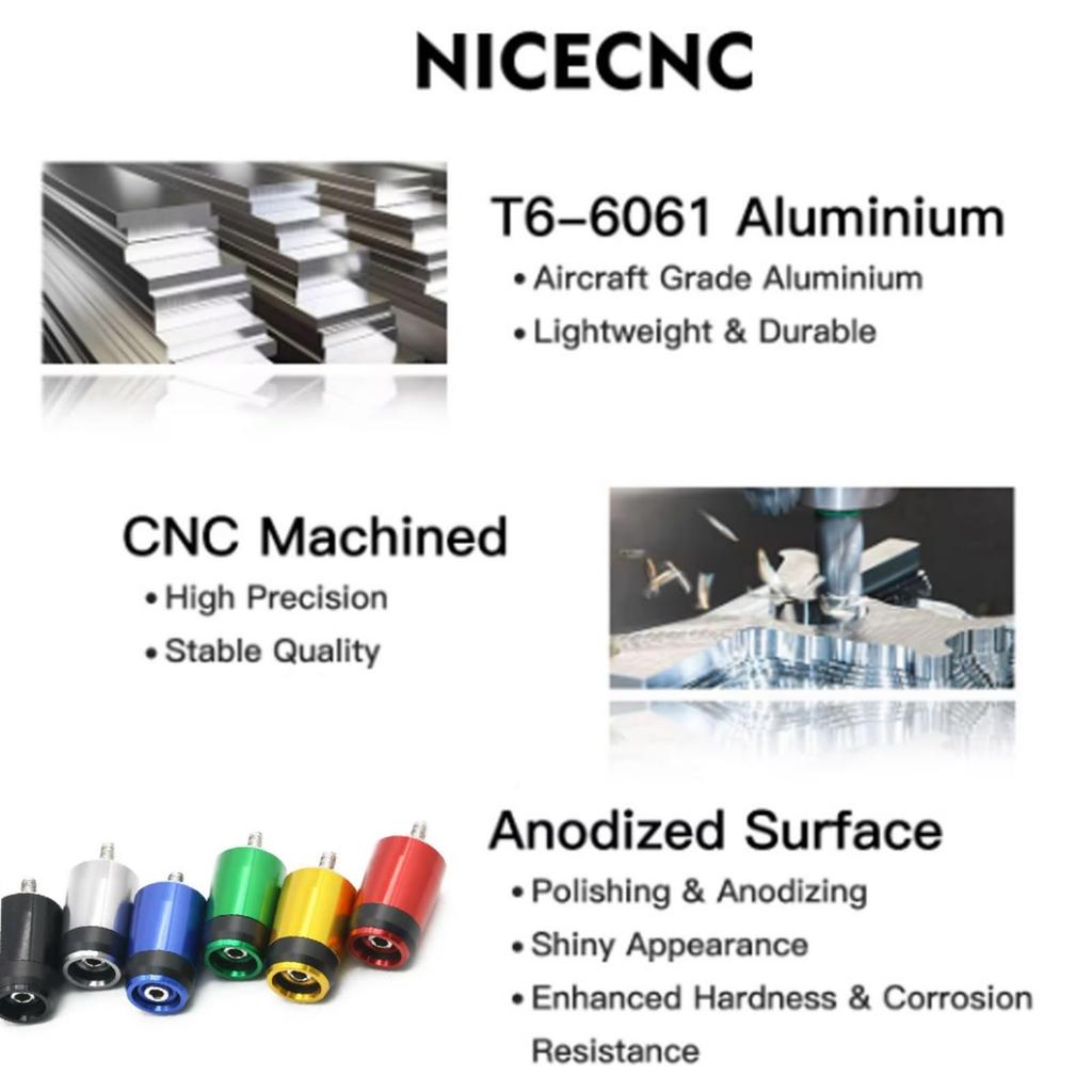 FOR Daytona 660 2021-2024 2025 Motorcycle CNC Handlebar Plug Handlebar Plug Balance Block Anti-Drop Handlebar Plug Handlebar End (Black, LOGO)