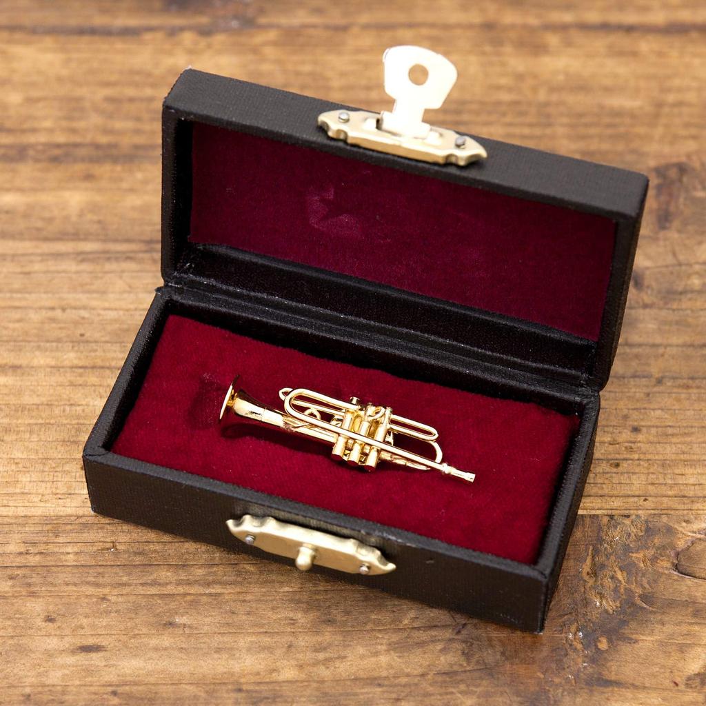Akizuki Trading Design Accessories Trumpet Gold X X H1cm Miniature Band Pin Badge W4.8 D1.3 PA01-1/14