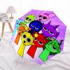 1pc Rainbow Creatures Auto Open/close Personality Umbrella, Portable Travel Umbrella, Everyday Use - Outdoor Accessory, Artistic Pattern, Compact Desi