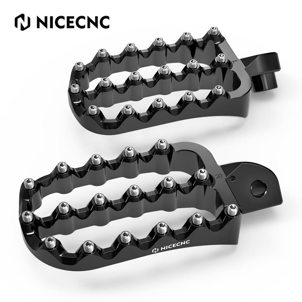 NICECNC For Kawasaki KLR650 KLR 650 1987-2024 2023 2022 Motorcycle Footpegs Footrest Forged Larger 7075 Billet Aluminum