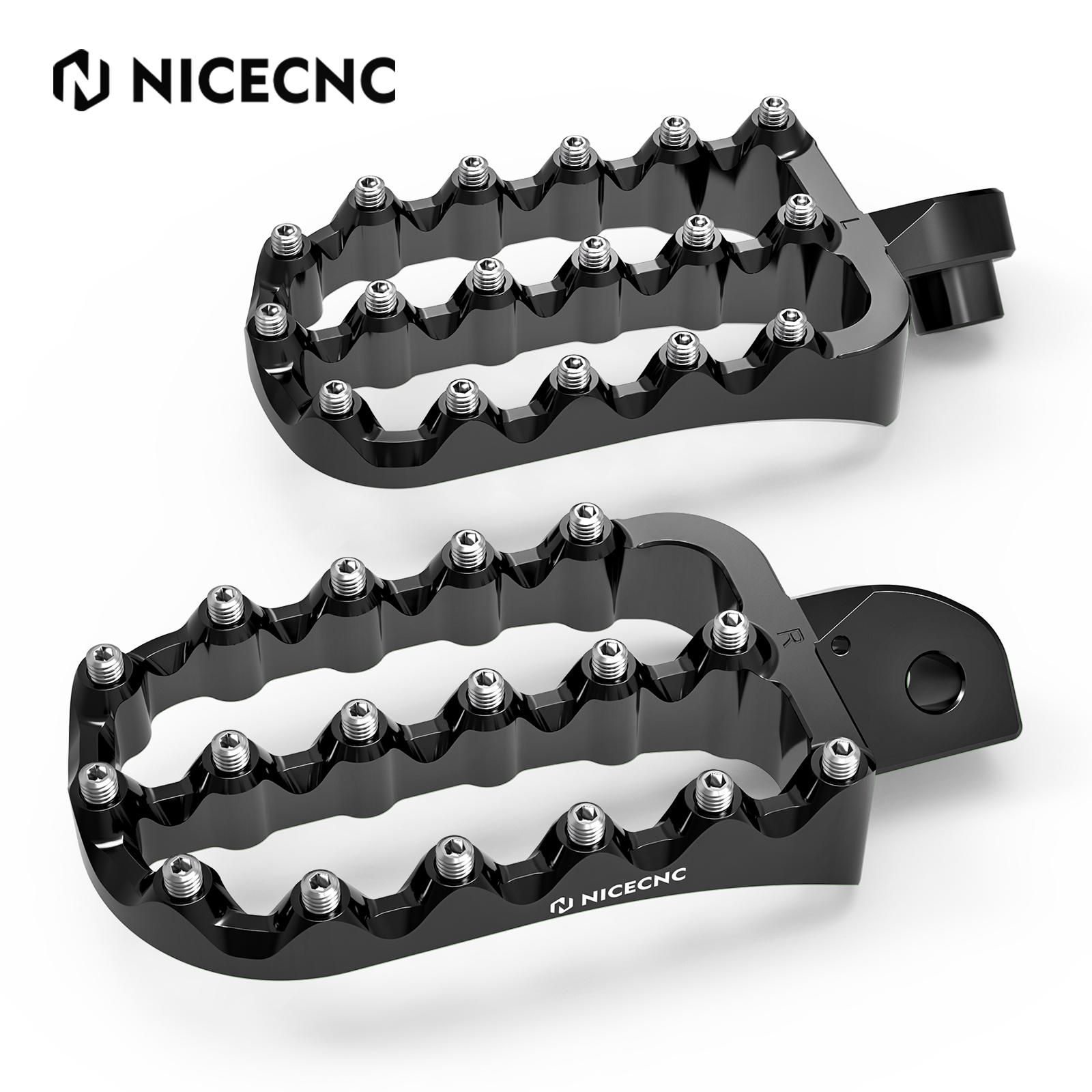 

NICECNC For Kawasaki KLR650 KLR 650 1987-2024 2023 2022 Motorcycle Footpegs Footrest Forged Larger 7075 Billet Aluminum чорний