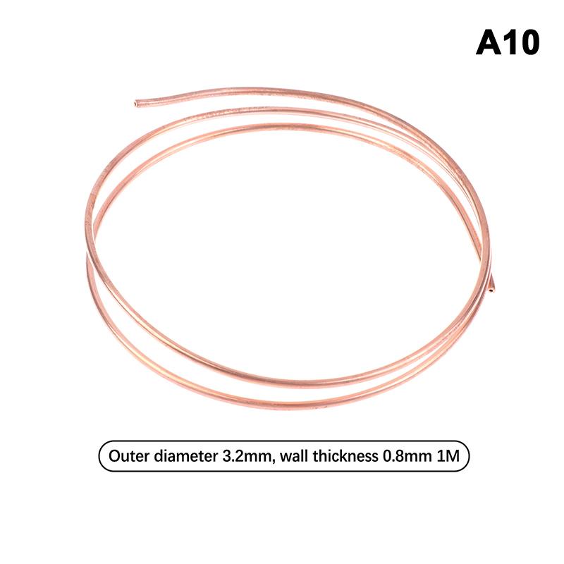 1 Metre Bakır Yumuşak Bakır Boru Bobini Dış Çap 1.6~5.0 Mm İç Çap 0.5~1.0 Mm Saf Bakır Tel Boru Klima Soğutma Kendin Yap El Sanatları