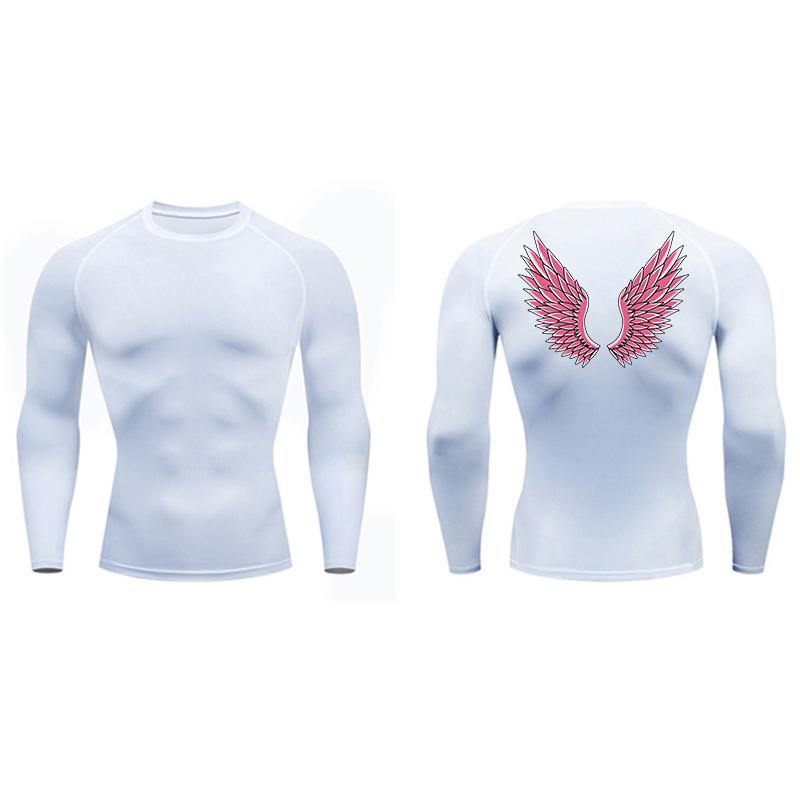 Graphic Athletic Quick Dry Compression Shirt for Men Gym Workout Running Tshirts Tees Tops Undershirt Baselayers Activewear