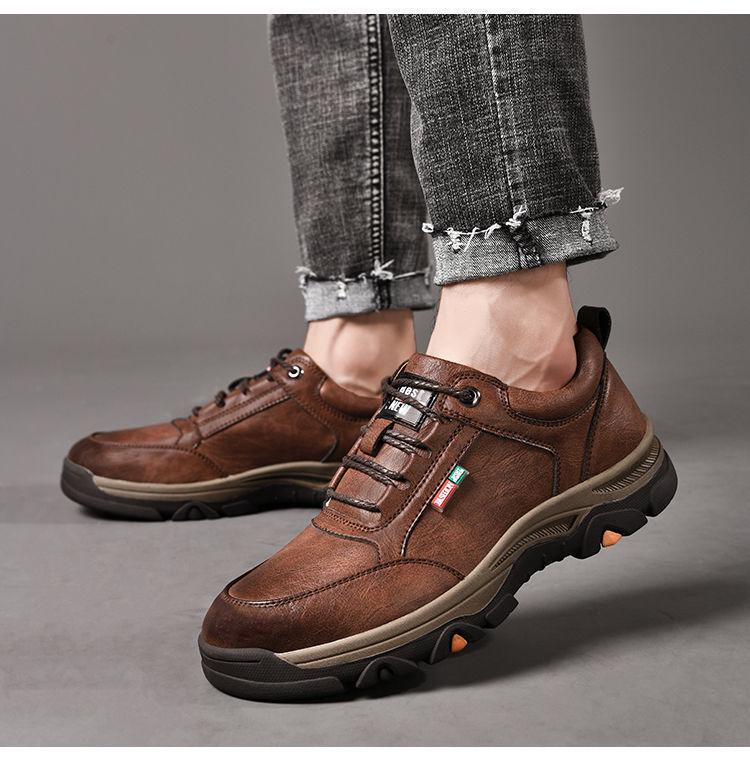 Herren Freizeit Schuhe 2026: Bequemes rundes Zehenteil, Wander- & Business-Leder, Britischer Stil