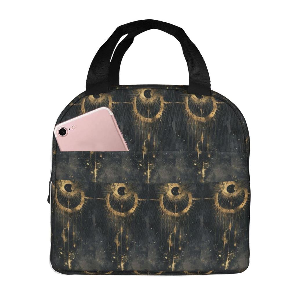 Gothic Blood Moon Pattern Insulated Lunch Bag for Women Kids Portable Food Boxes Thermal Lunch Box Tote