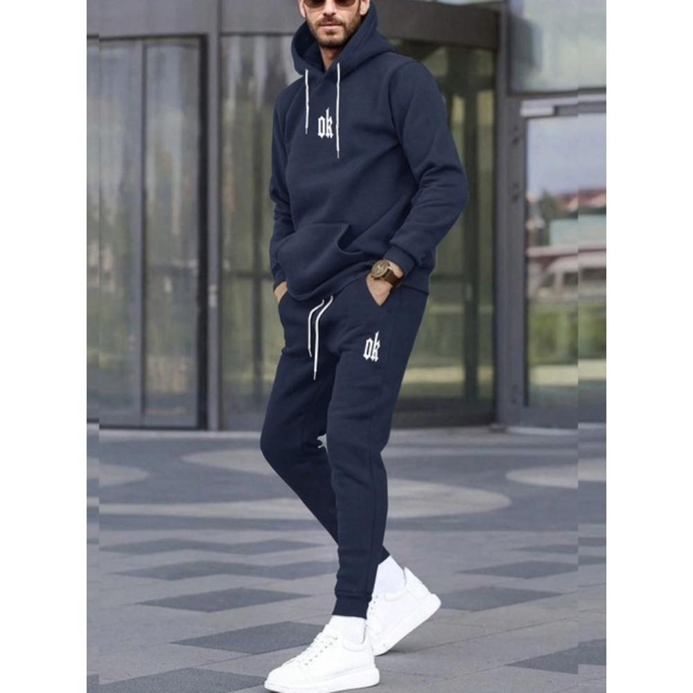 2024 Herbst und Winter Herren Zweiteilige Sportbekleidung mit Kapuze Casual Pullover Modisches Casual Sportswear Set