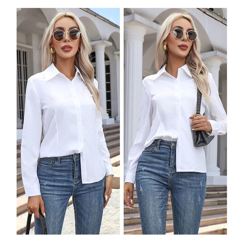 Women's Long Sleeved Shirt Office Work Shirt Casual Top