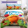 3 stk. The Lorax Sengetøjssæt Dynebetræk Lukning Indeholder 1 Dynebetræk & 2 Pudebetræk, Blødt og Komfortabelt til Alle Årstider.