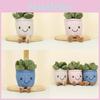 Adorable Plush Succulent Keychain Soft Toy Potted Plant Doll With Tulip Design