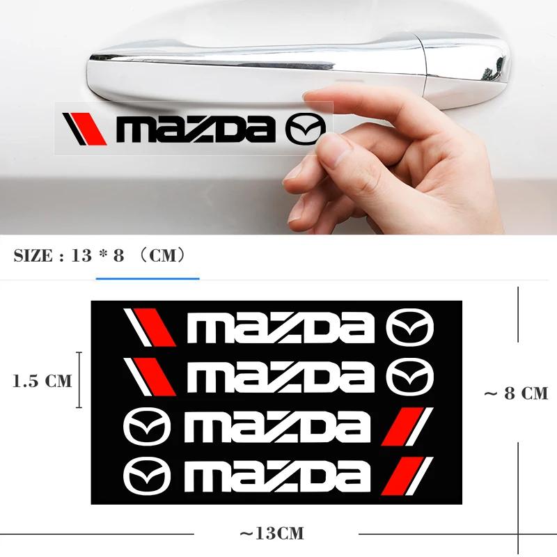 4 Pièces PVC Protège-Badge Poignée de Porte de Voiture Autocollant Essuie-Glace Pour Mazda 3 5 6 323 626 CX-3 CX-4 CX-5 CX-7 CX-9 Axela 6 RX8 7 MX3