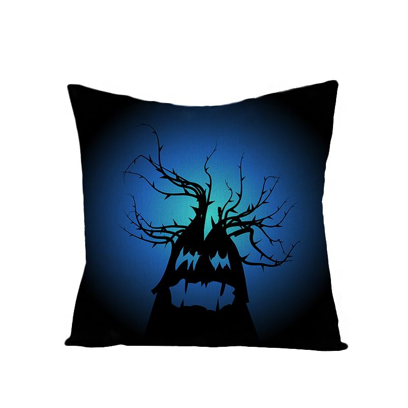 Old Castle Dragon Boat Moon Pumpkin Cushion Cover Horror Pattern Sofa Throw Pillows Living Room Halloween Decorative Pillowcase