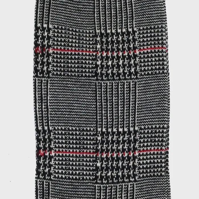 work#glen check / Glen check socks [red line]