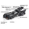 1:24 Scale 1989 Batmobile Sports Car Alloy Miniature Model Metal Diecast Vehicle Sound Light Plaything Decoration Gifts for Kids