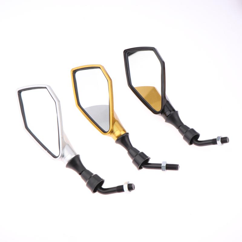 1 Pair Wide Angle Adjustable Bicycle Bike Handlebar Side Flexible Rear View Mirror 10Mm Motorcycle Rearview Mirrors
